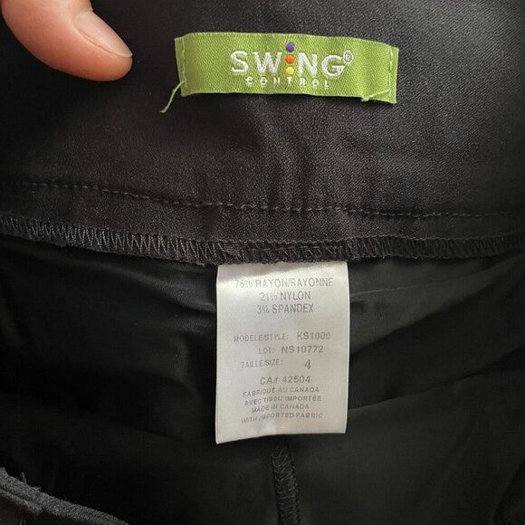 SWING CONTROL Black Skirt Lined Shorts Stretchy Tennis Golf Women's Size 4 - Picture 9 of 15